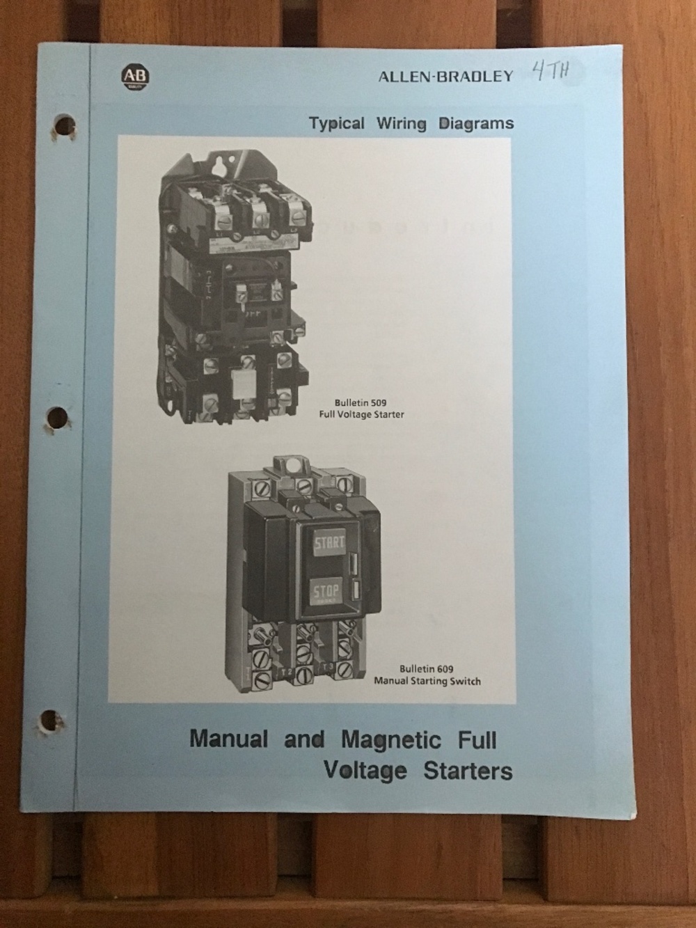 ALLEN-BRADLEY TYPICAL WIRING DIAGRAMS MANUEL & MAGNETIC FULL VOLTAGE STARTERS